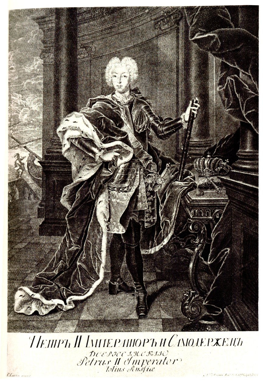 Retrato del Zar Pedro II de Rusia 1715-1730 de Unbekannt