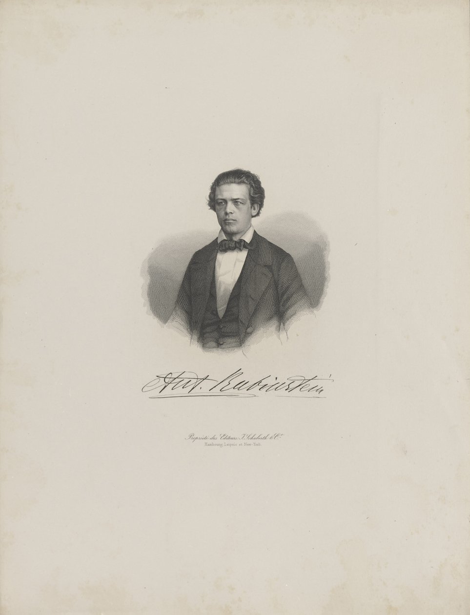 Retrato del compositor Anton Rubinstein 1829-1894 de Unbekannt