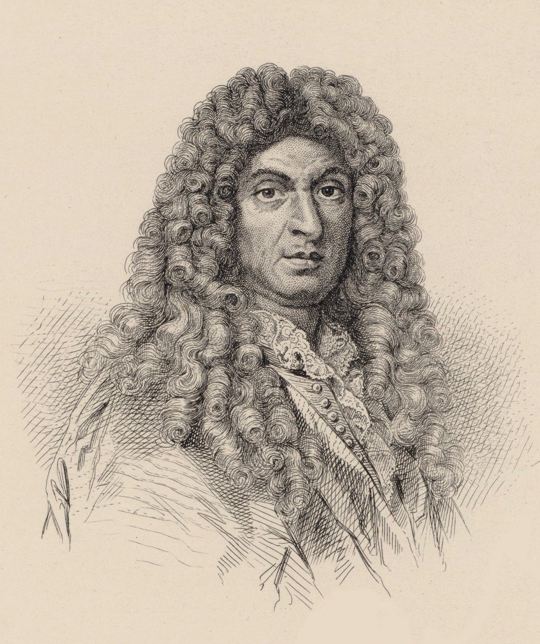 Retrato del compositor Jean-Baptiste Lully 1632-1687 de Unbekannt