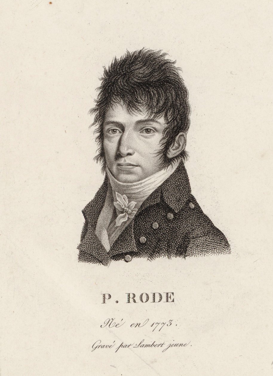 Retrato del compositor Pierre Jacques Joseph Rode de Unbekannt