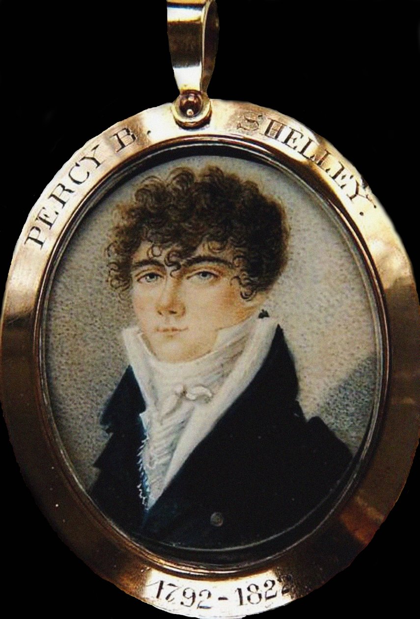 Retrato del poeta Percy Bysshe Shelley 1792-1822, ca 1825 de Unbekannt