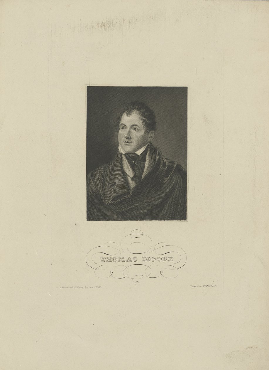 Retrato del poeta Thomas Moore 1779-1852 de Unbekannt
