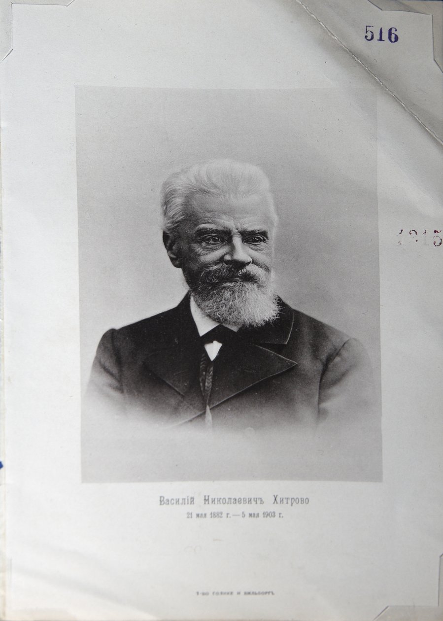 Retrato del escritor Vasily Nikolayevich Khitrovo 1834-1903, 1903 de Unbekannt