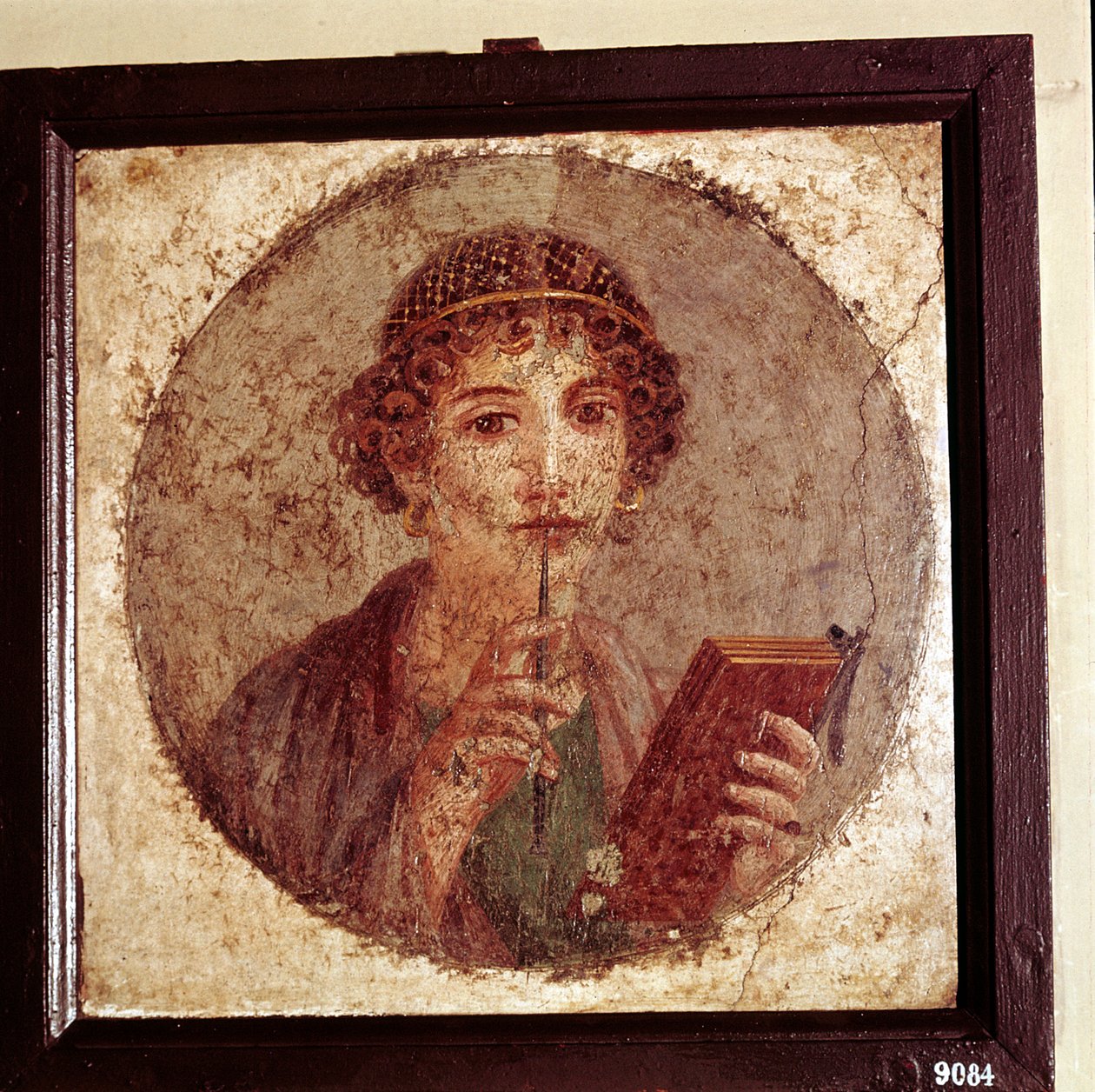 Retrato de Safo, Pompeya, Italia de Unbekannt