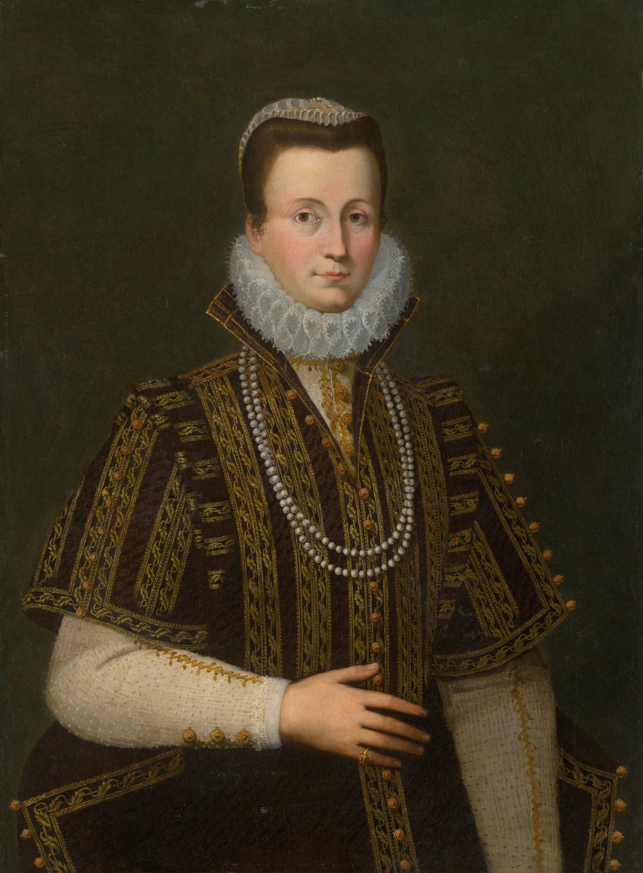 Retrato de dama con gorguera blanca de Unbekannt