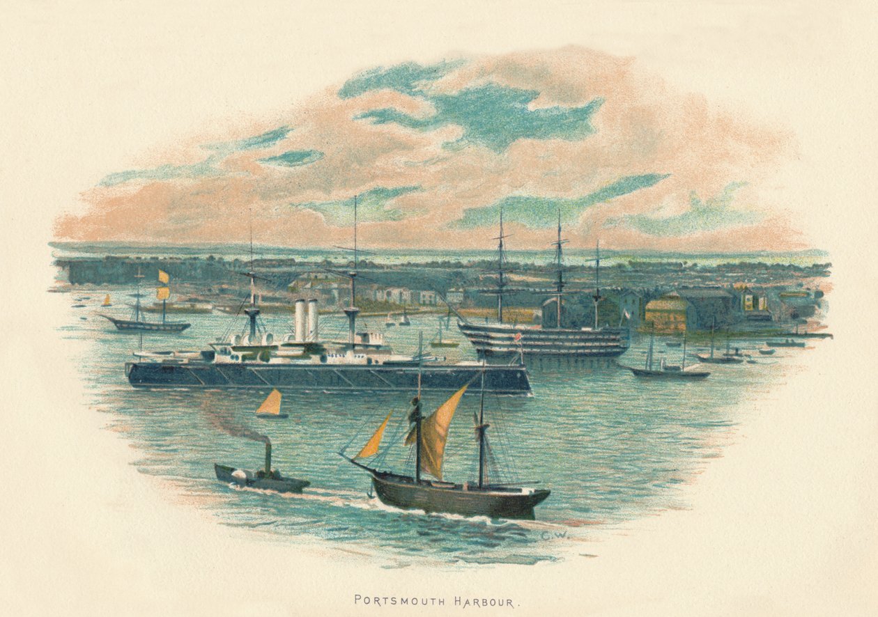 Puerto de Portsmouth, c. 1890 de Unbekannt