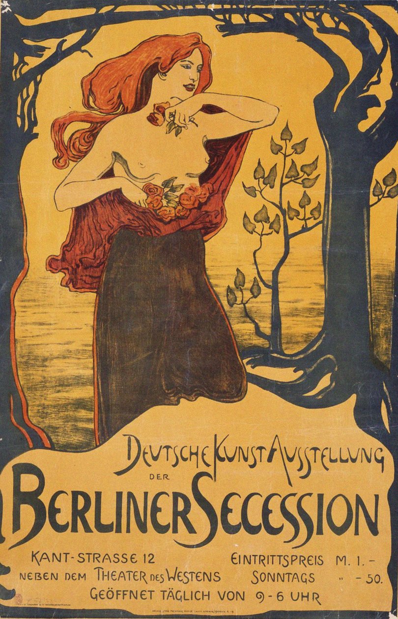 Cartel para la Exposición de la Secesión de Berlín, c. 1900 de Unbekannt