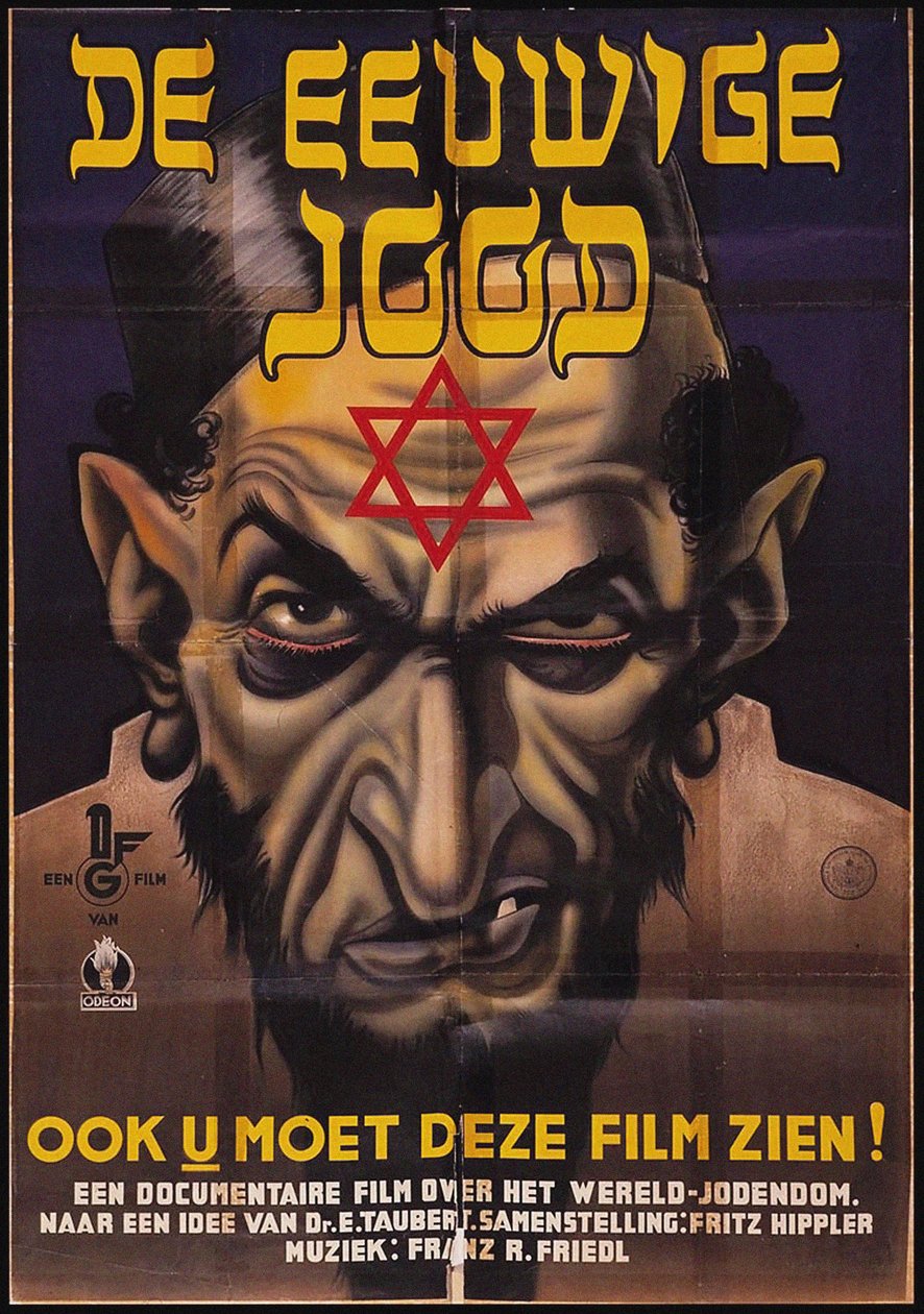 Póster de la película antisemita El judío eterno, 1940 de Unbekannt