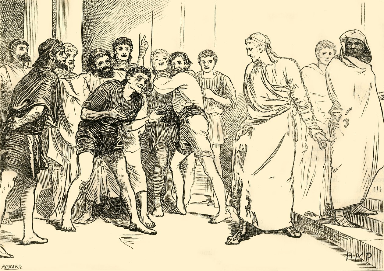 Posthumius en el teatro de Tarento, 1890 de Unbekannt