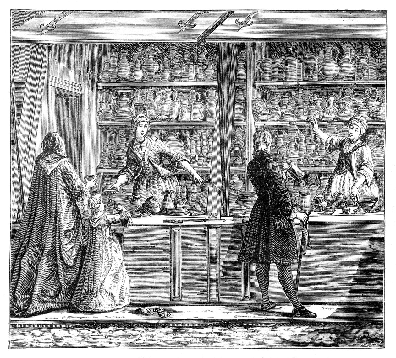 Tienda de cerámica, 1885 de Unbekannt