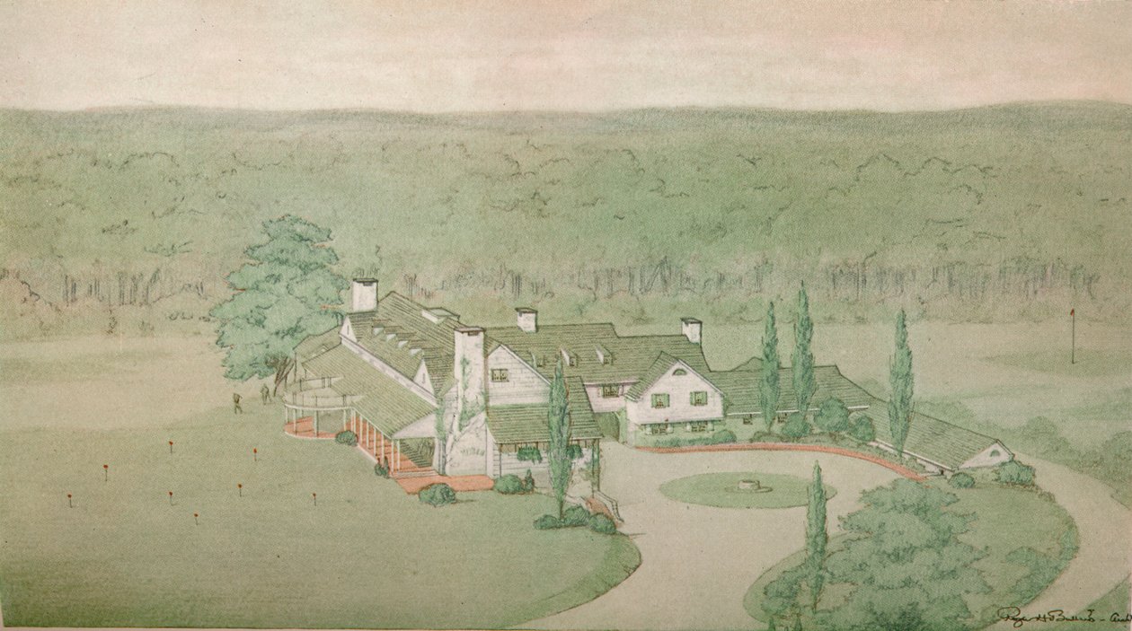 Estudio preliminar para el Oakland Golf Club, Bayside, Nueva York, 1925 de Unbekannt