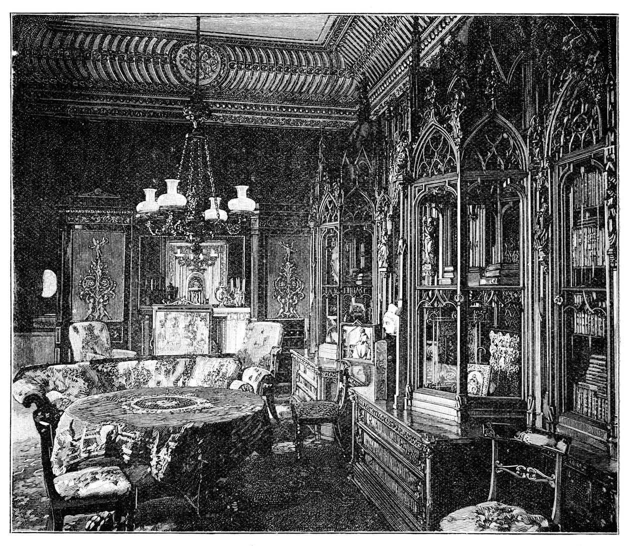 Sala de Música del Príncipe Alberto, Palacio de Buckingham, 1900 de Unbekannt