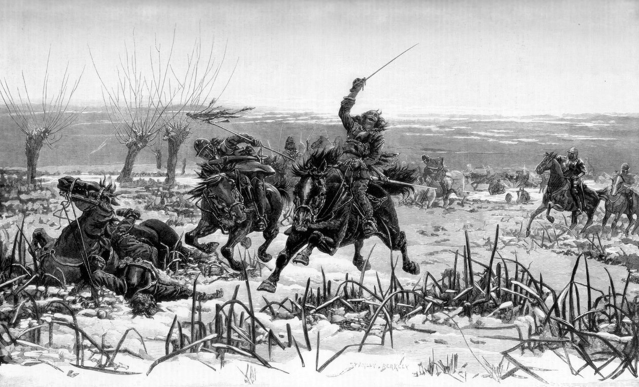 El Príncipe Ruperto en la Batalla de Edgehill, 1642, 1887 de Unbekannt