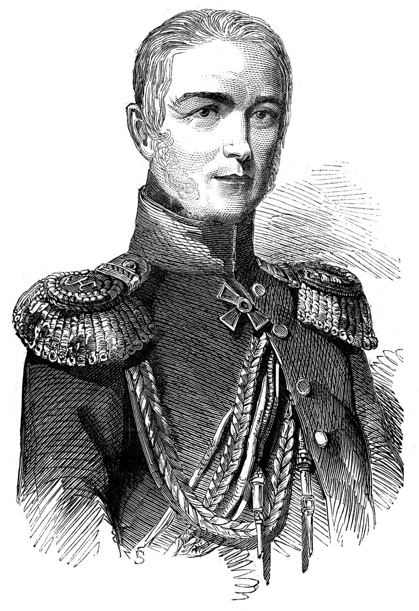 Príncipe Woronzow, general ruso de las fuerzas en Asia, 1853 de Unbekannt