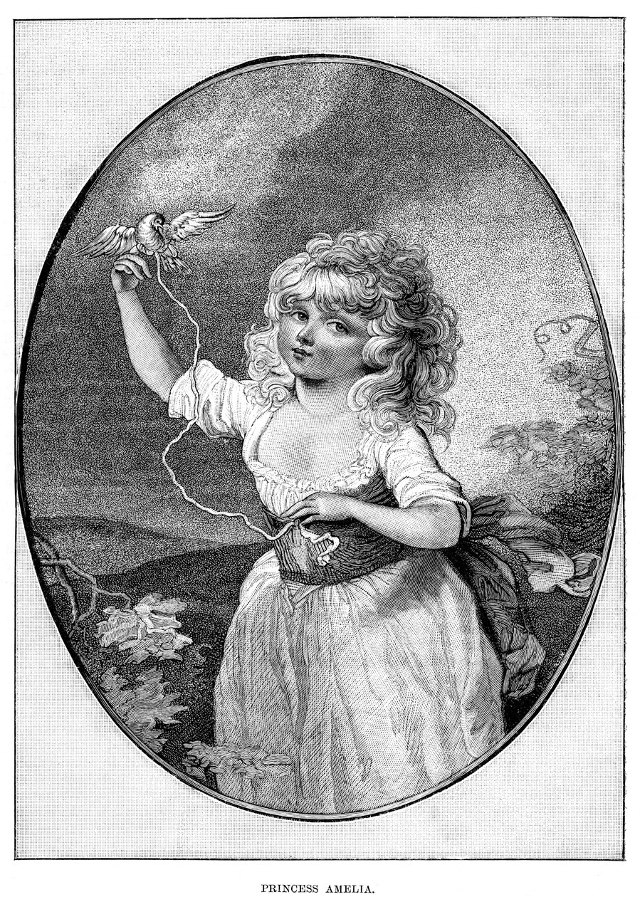 Princesa Amelia, hija menor de Jorge III y la Reina Carlota, siglo XIX de Unbekannt