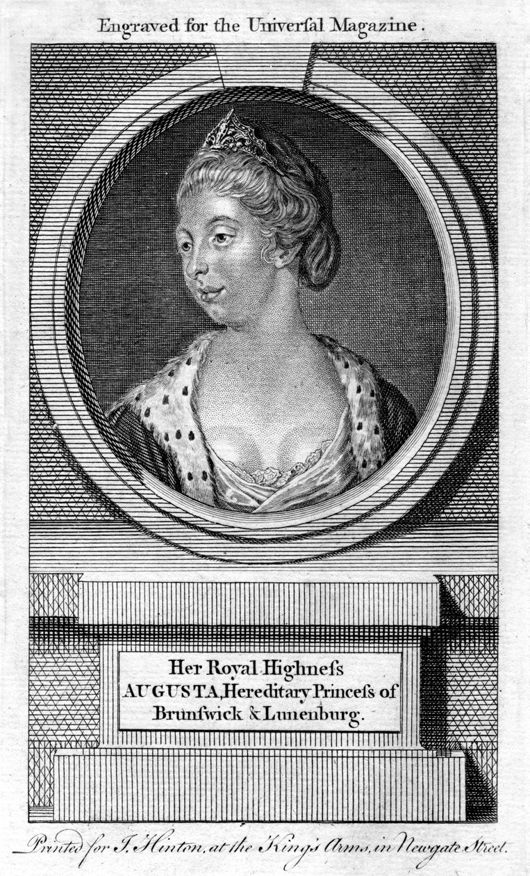 Princesa Augusta Charlotte, duquesa de Brunswick-Wolfenbüttel, siglo XVIII de Unbekannt