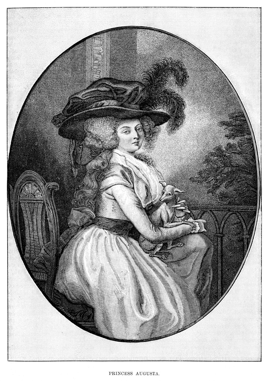 Princesa Augusta, segunda hija de Jorge III, siglo XIX de Unbekannt