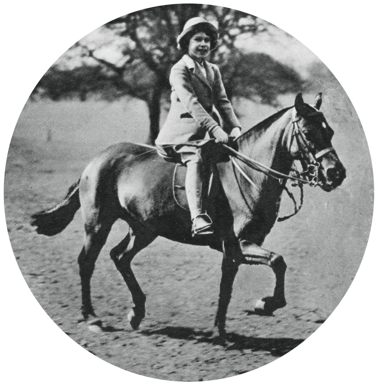 La Princesa Isabel a caballo, Windsor Great Park, 1935, 1937 de Unbekannt