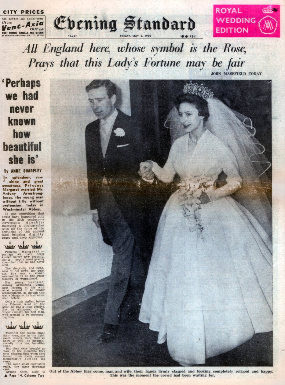 La Princesa Margarita se casa con Antony Armstrong-Jones, 6 de mayo de 1960 de Unbekannt