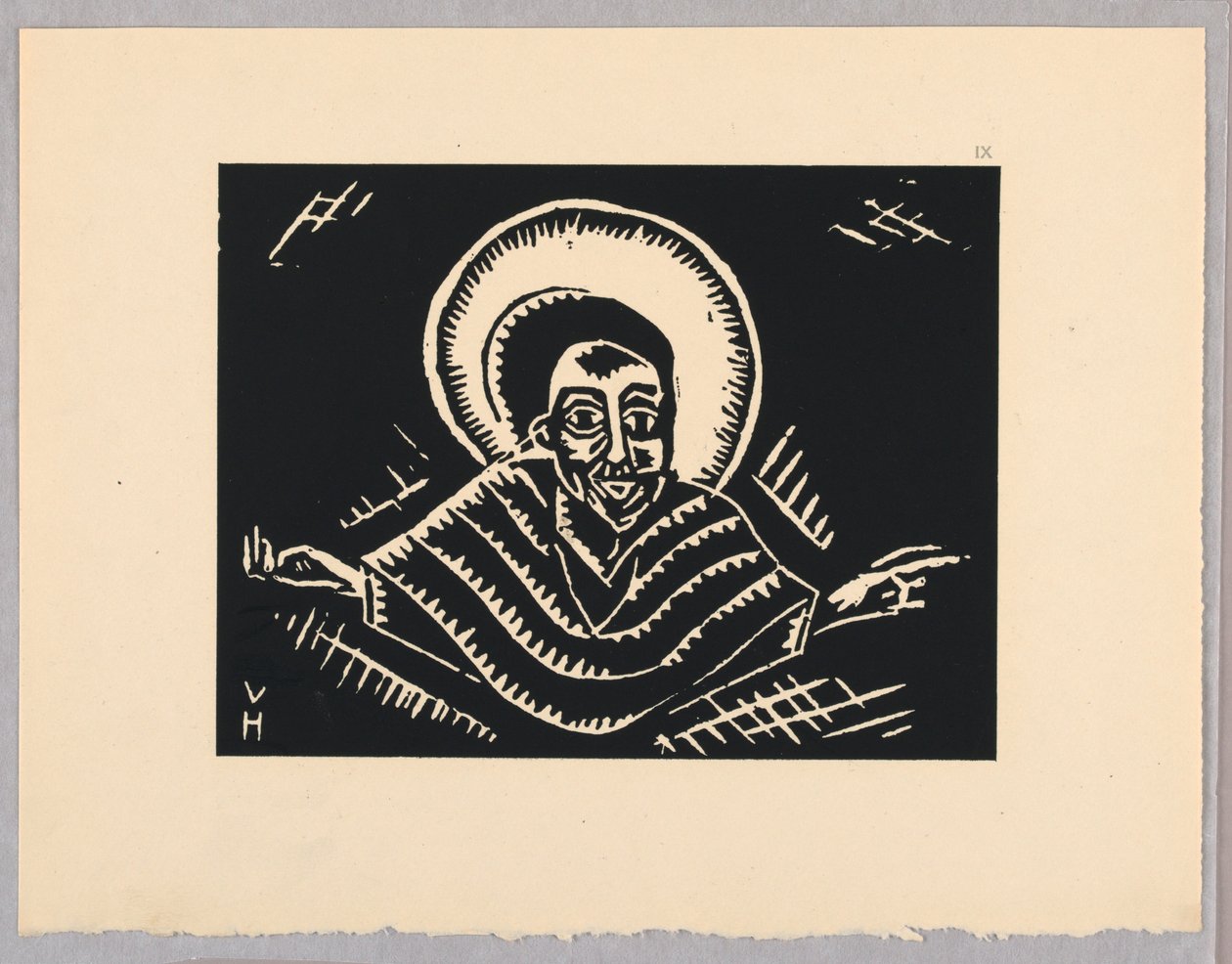 Estampa, Cristo en el Juicio Final, Cristo, Placa IX, Etiopía, o Cristo, Madonna y Santos, como los vi en las iluminaciones de antiguos códices etíopes Portafolio de Unbekannt