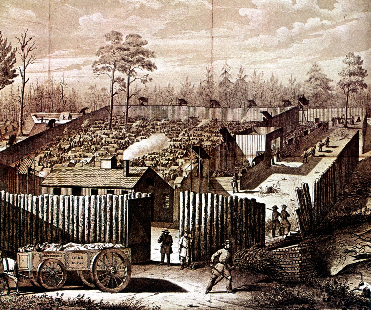 Stockade de la prisión en Andersonville, Georgia, Guerra Civil Americana, 1861-1865 de Unbekannt