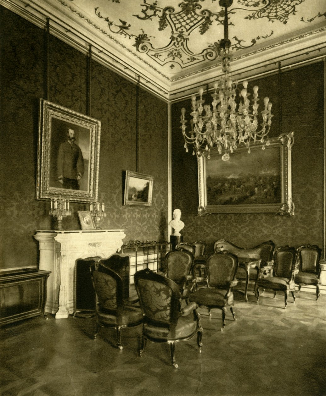 Oficina privada del Emperador Francisco José I en el Hofburg, Viena, Austria, c1935 de Unbekannt