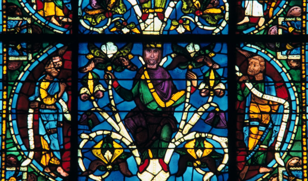 Profeta, vidriera, Catedral de Chartres, Francia, 1145-1155 de Unbekannt