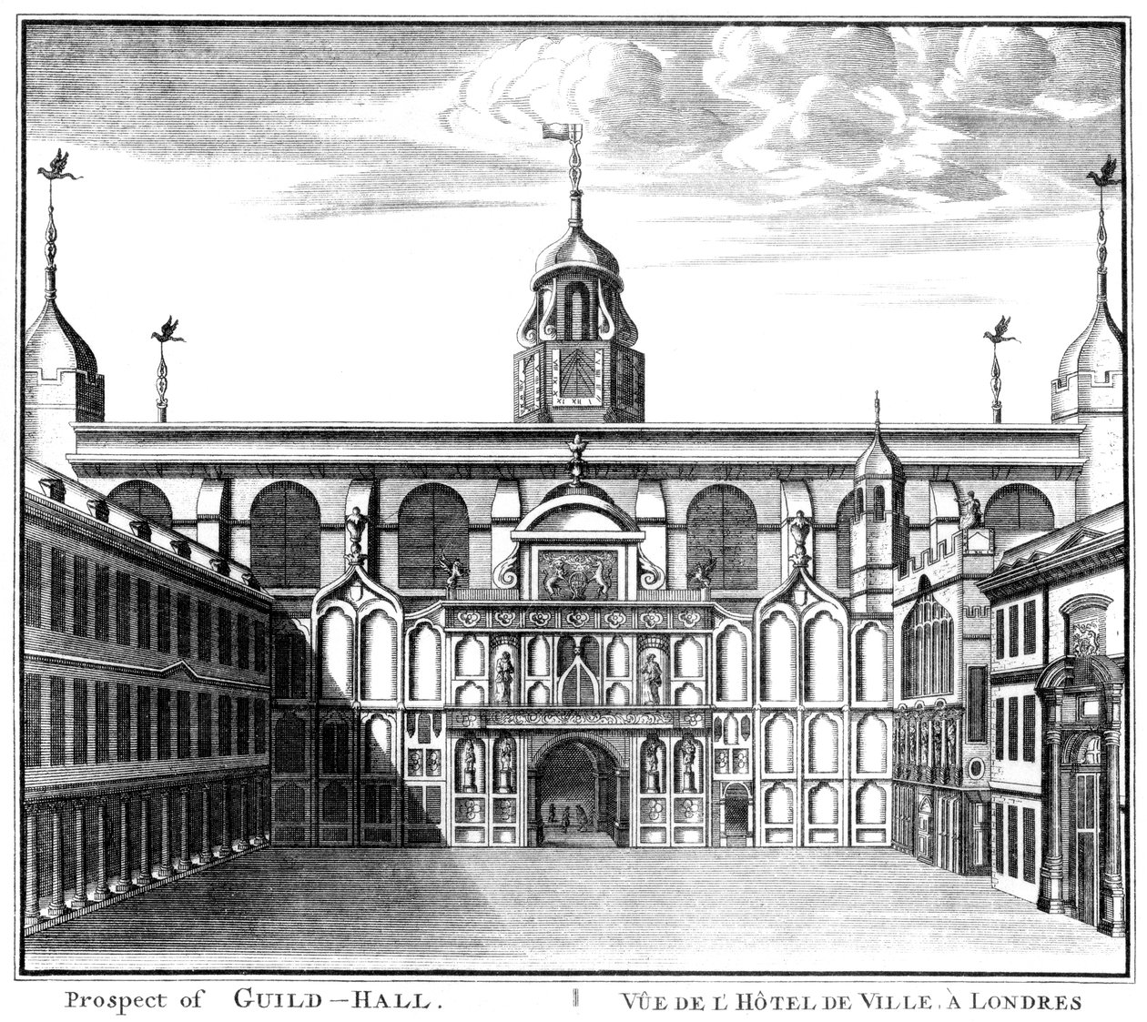 Perspectiva del Guildhall, Ciudad de Londres, 1886 de Unbekannt