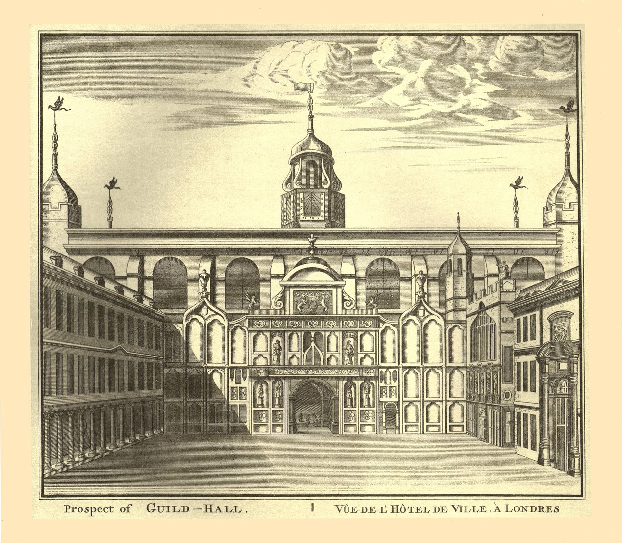Perspectiva del Guildhall de Londres, 1886 de Unbekannt