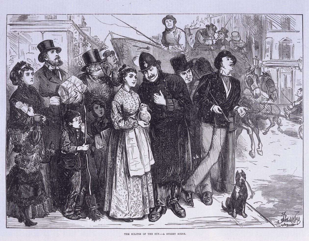 Testigos públicos del eclipse solar, Londres, c. 1870 de Unbekannt