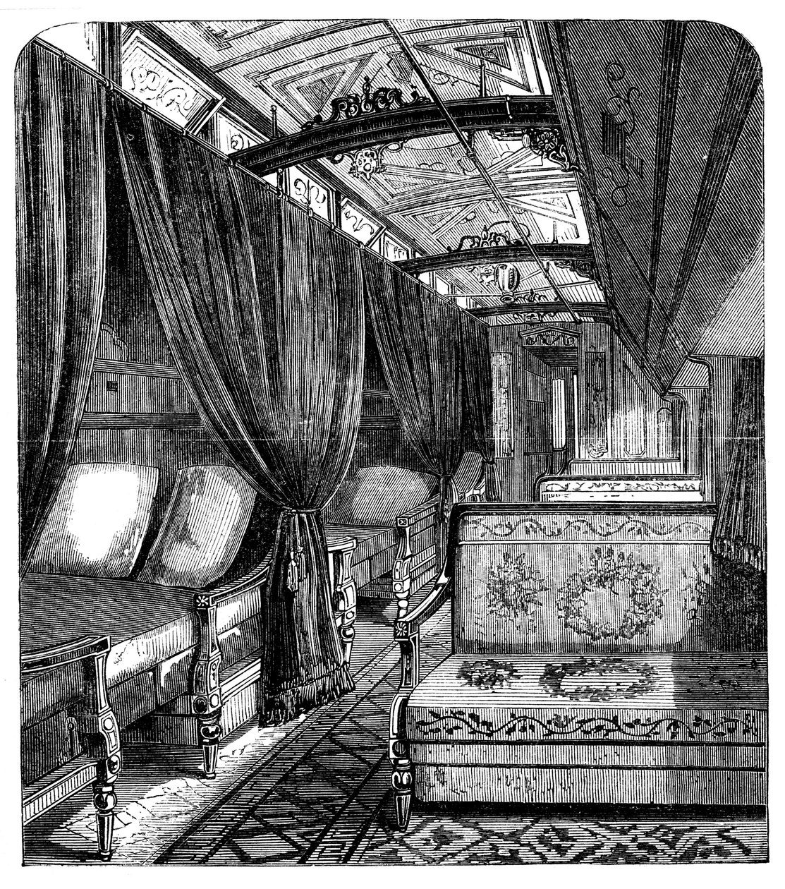 Coche cama Pullman en el Ferrocarril Union Pacific, c1869 de Unbekannt