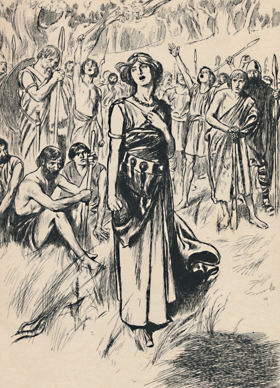 Reina Boadicea y sus soldados, c1907 de Unbekannt