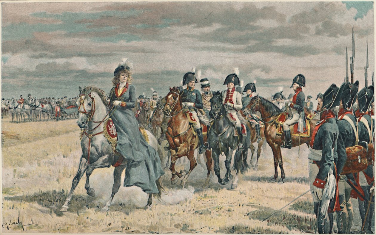 La Reina Luisa Revisando el Ejército Prusiano, 1896 de Unbekannt