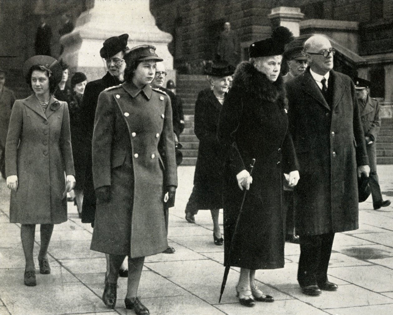 Reina María, Princesa Isabel, Princesa Margarita..., Día del Armisticio, 1945 de Unbekannt