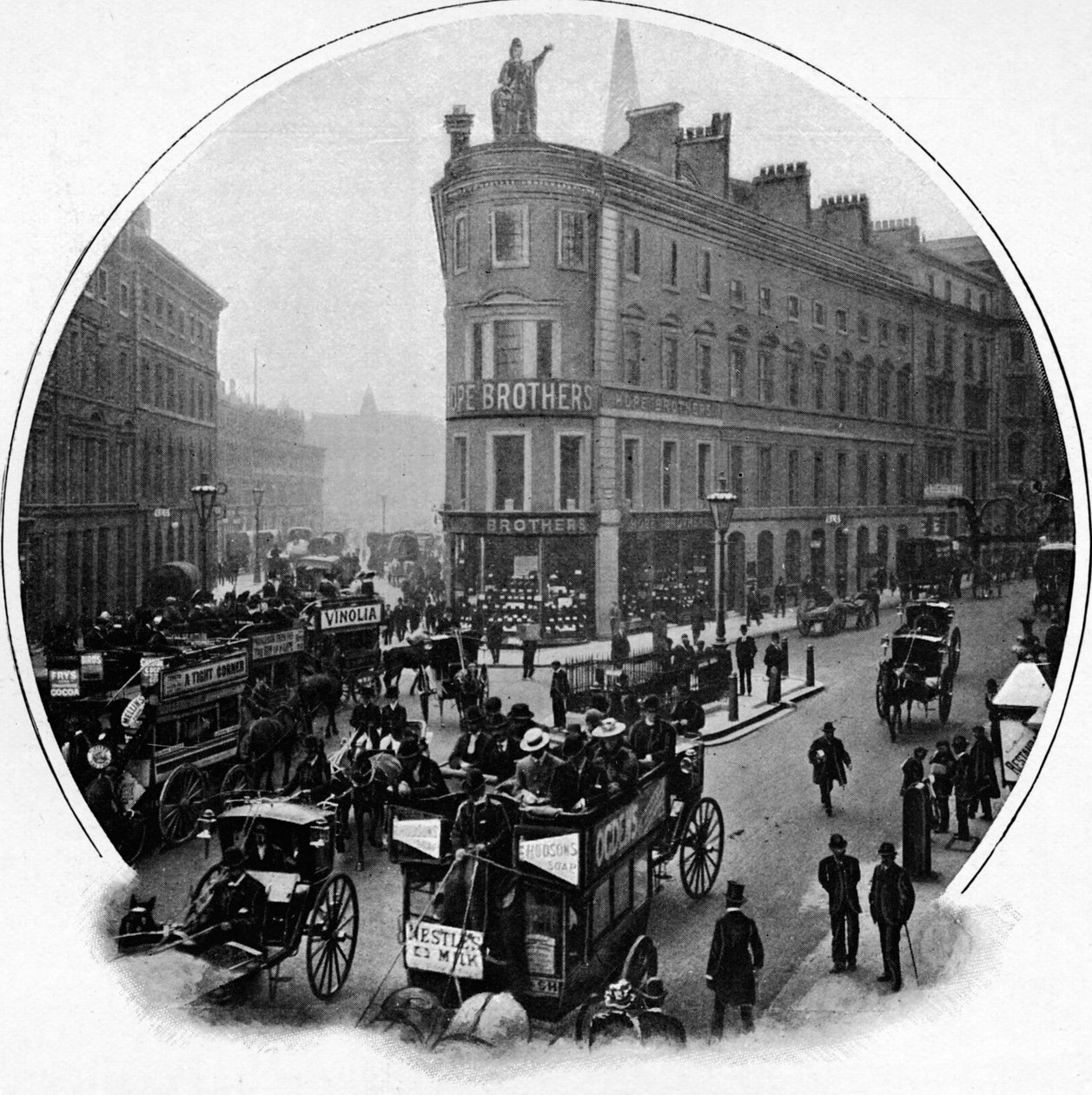 Cruce de Queen Victoria Street con Cannon Street, Ciudad de Londres, c1903 de Unbekannt
