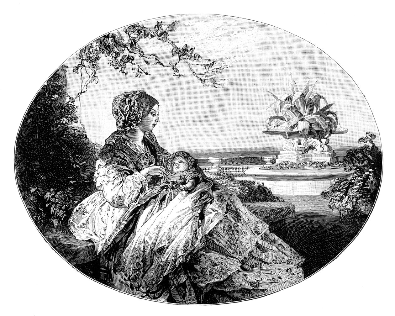 Reina Victoria y el Príncipe Arturo, 1850 de Unbekannt