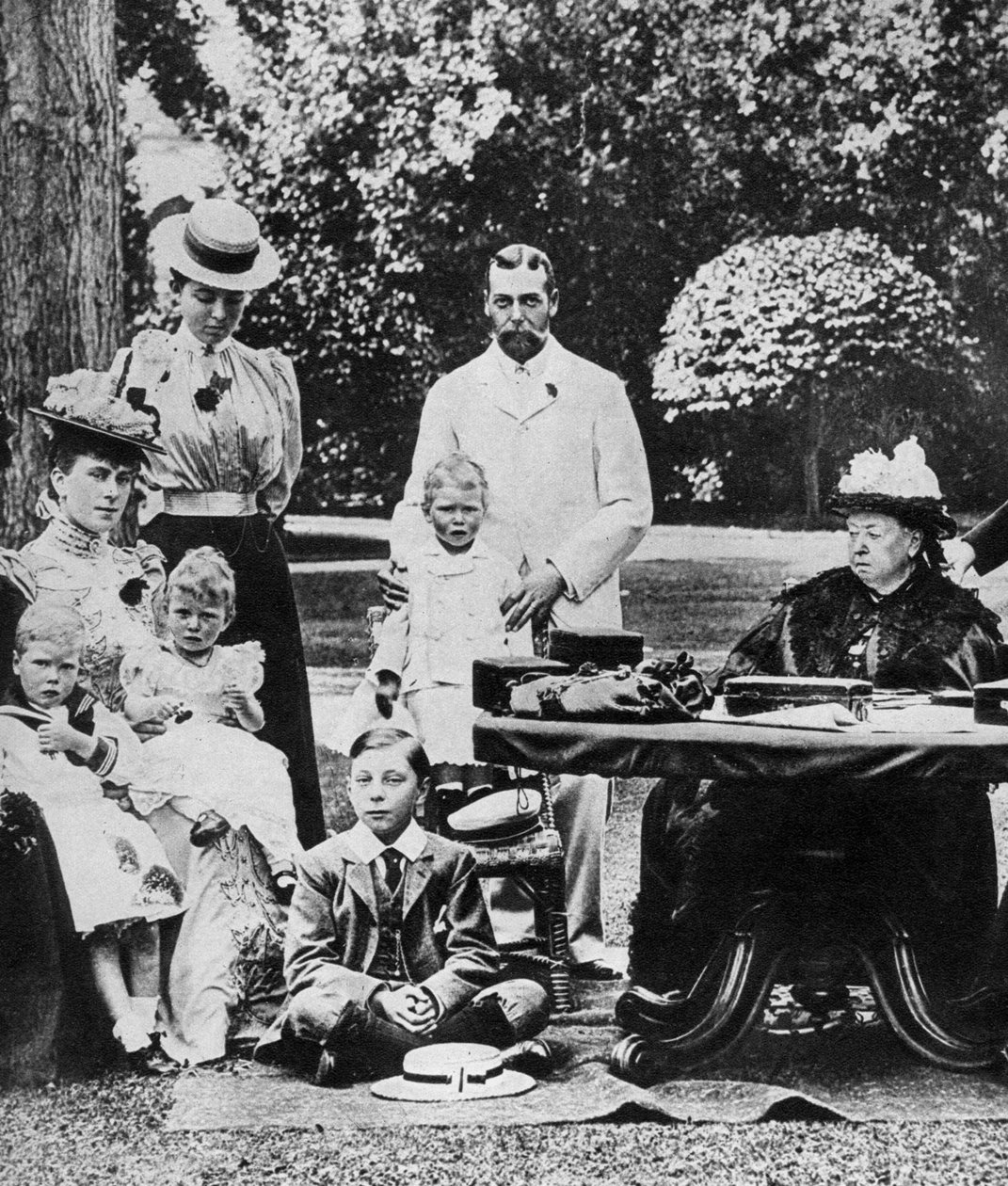 La reina Victoria y su familia en Osborne House de Unbekannt
