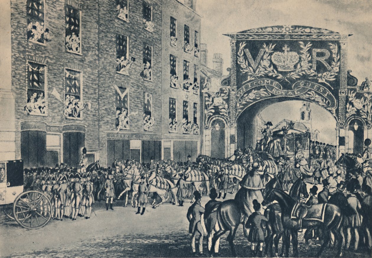 Entrada de la Reina Victoria a la ciudad en su camino al Guildhall, 9 de noviembre de 1837, 1948 de Unbekannt