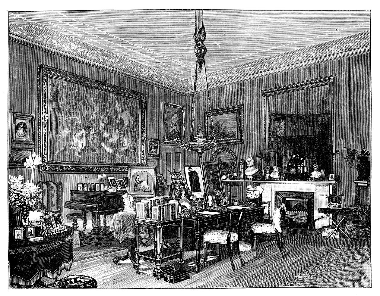 Sala de estar privada de la Reina Victoria, Osborne House, Isla de Wight de Unbekannt