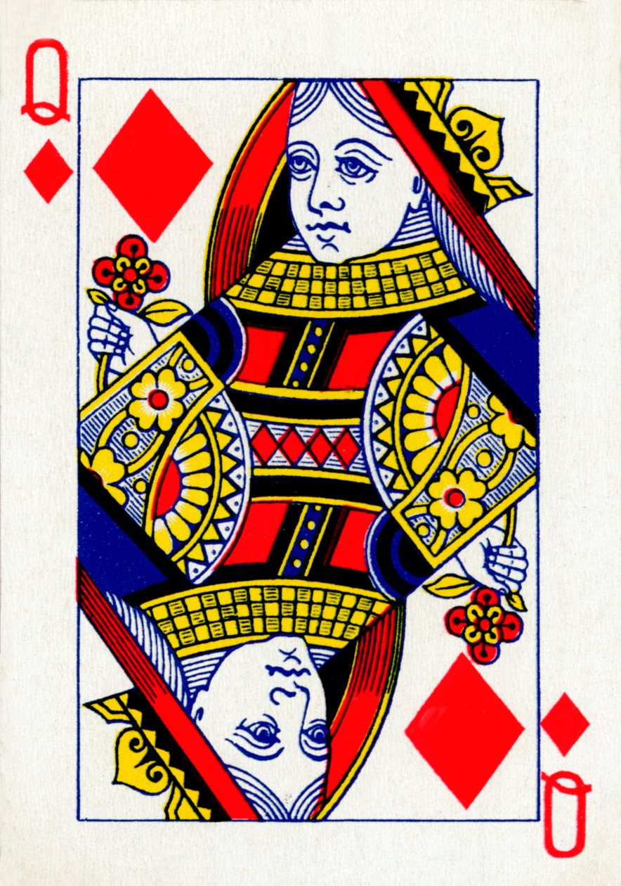 Reina de Diamantes de una baraja de cartas de Goodall & Son Ltd., c1940 de Unbekannt