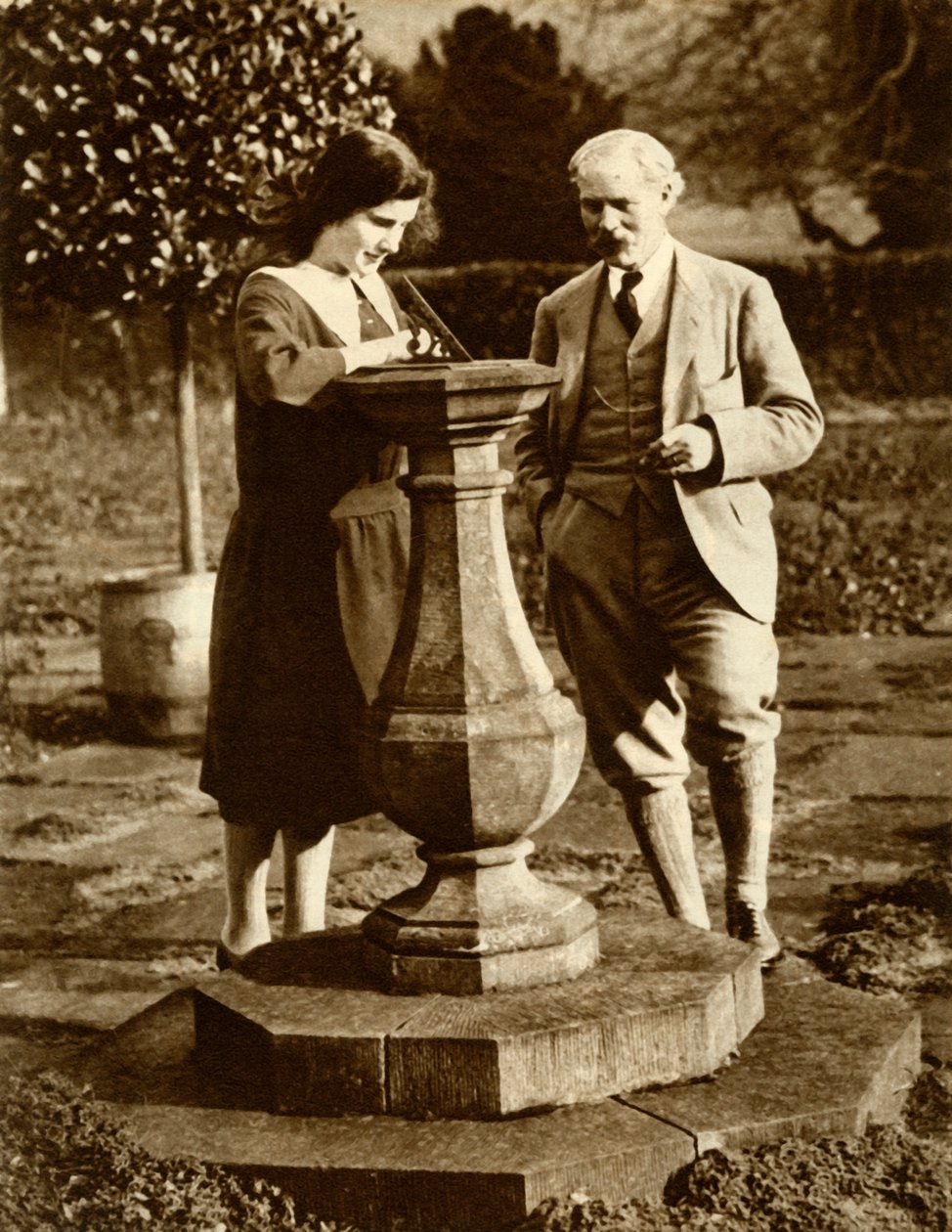 Ramsay MacDonald, primer Primer Ministro Laborista, en Chequers con su hija, 1924, 1935 de Unbekannt