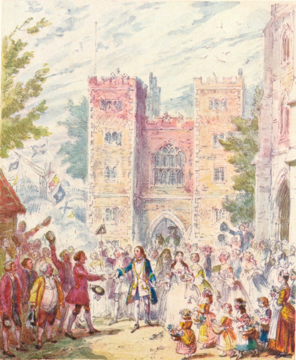 Matrimonio de Randulph Crewe con Hilda en la Iglesia de Lambeth, 1842, 1903 de Unbekannt
