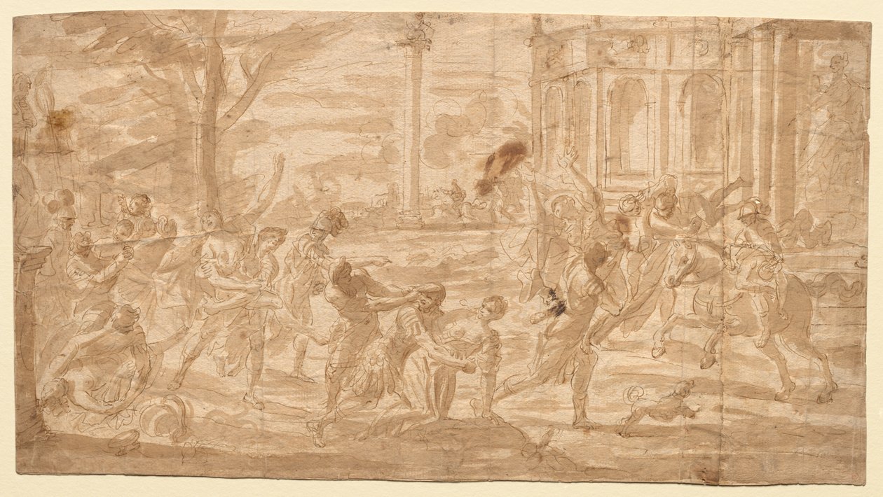 El rapto de las sabinas, 1700s de Unbekannt