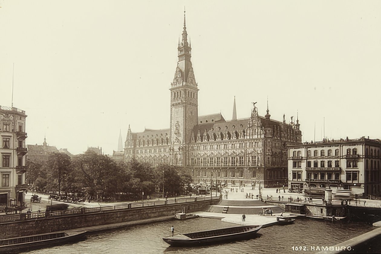 Ayuntamiento de Hamburgo. Hacia 1900 de Unbekannt