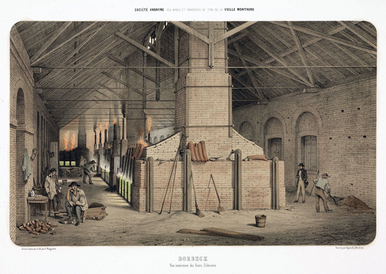 Procesamiento de Materias Primas, Metalurgia Hornos silesianos en Borbeck, Alemania de Unbekannt