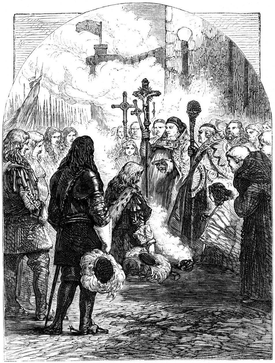 Recepción de Jacobo II en Dublín, 1689 de Unbekannt
