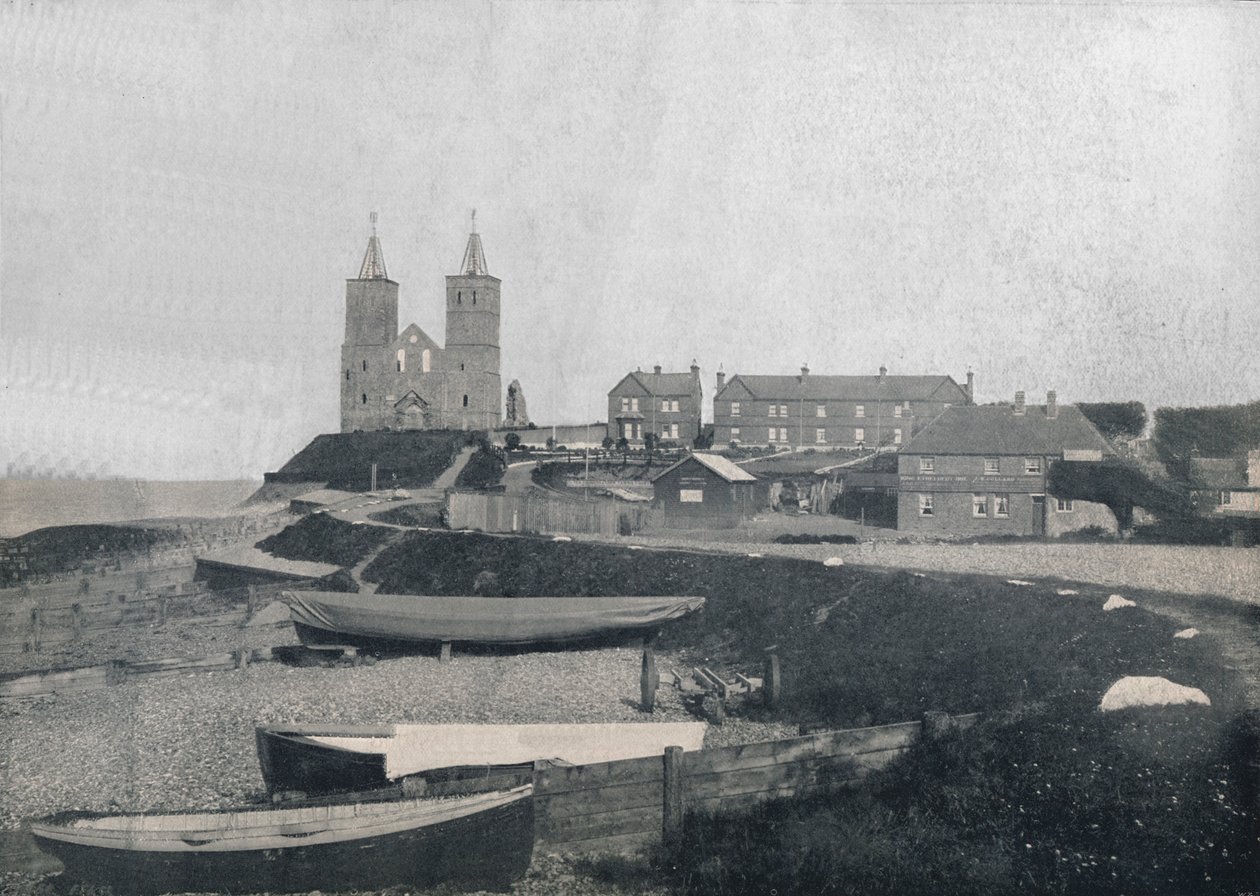Reculver - El pueblo y las torres de Reculver, 1895 de Unbekannt