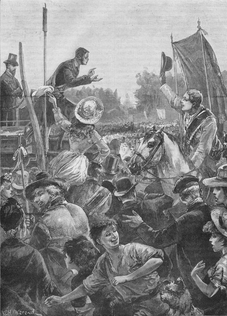 Manifestación por la reforma en Hyde Park, Londres, siglo XIX 1906 de Unbekannt