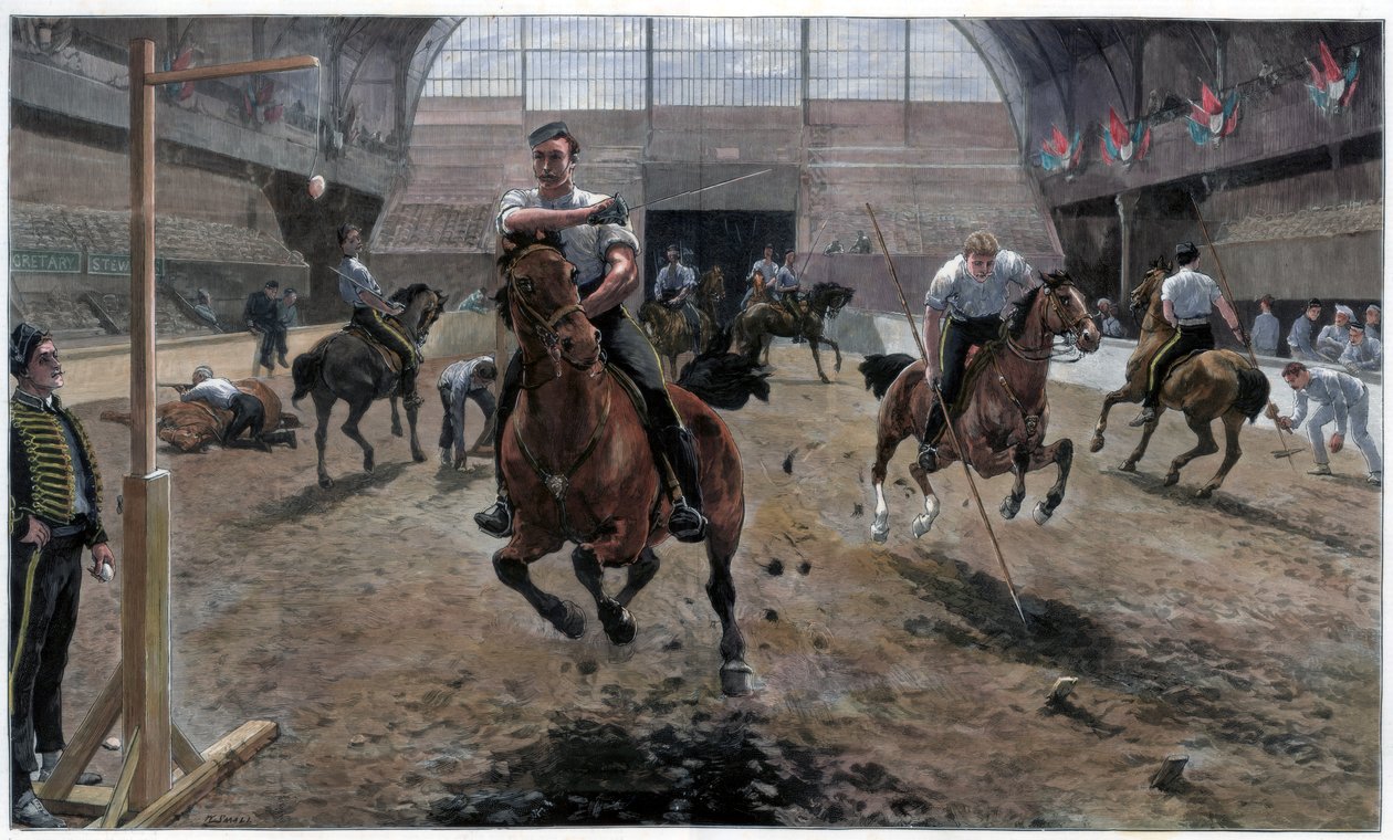 Ensayo para el Torneo Militar Real en el Agricultural Hall, Islington, Londres, 1886 de Unbekannt