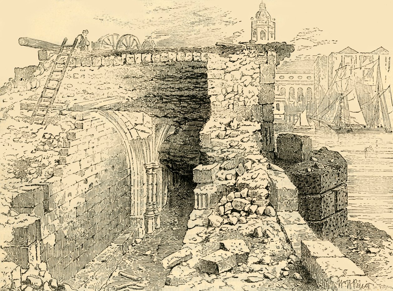 Restos de la Capilla de San Tomás, Puente de Londres, c1872 de Unbekannt
